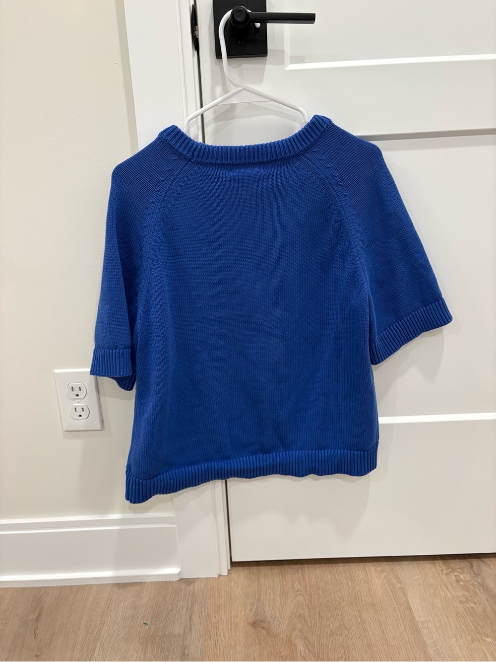 Quince 100% Cotton Sweater Tee in Sapphire Blue Size Medium - Picture 5 of 9